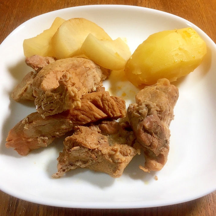 圧力鍋で作る 豚もも肉のケチャップ煮